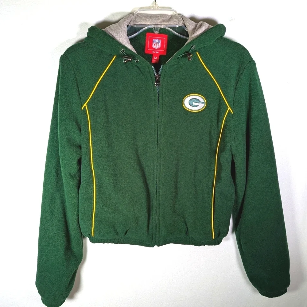 Green Bay Packers Fleece Jacket M - Picture 1 of 6